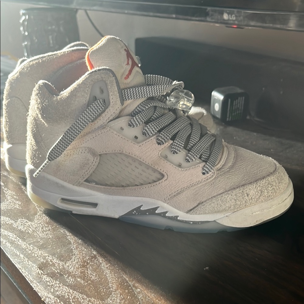 Jordan Cream and Gray Sneakers with Air Cushioning